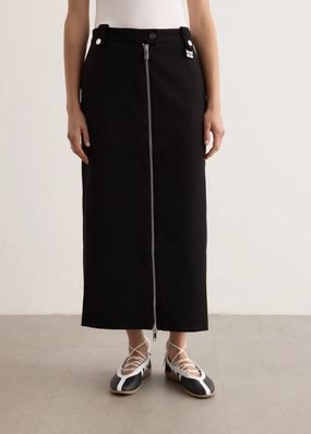 High Street Fashion Bonded Crepe Long Skirt