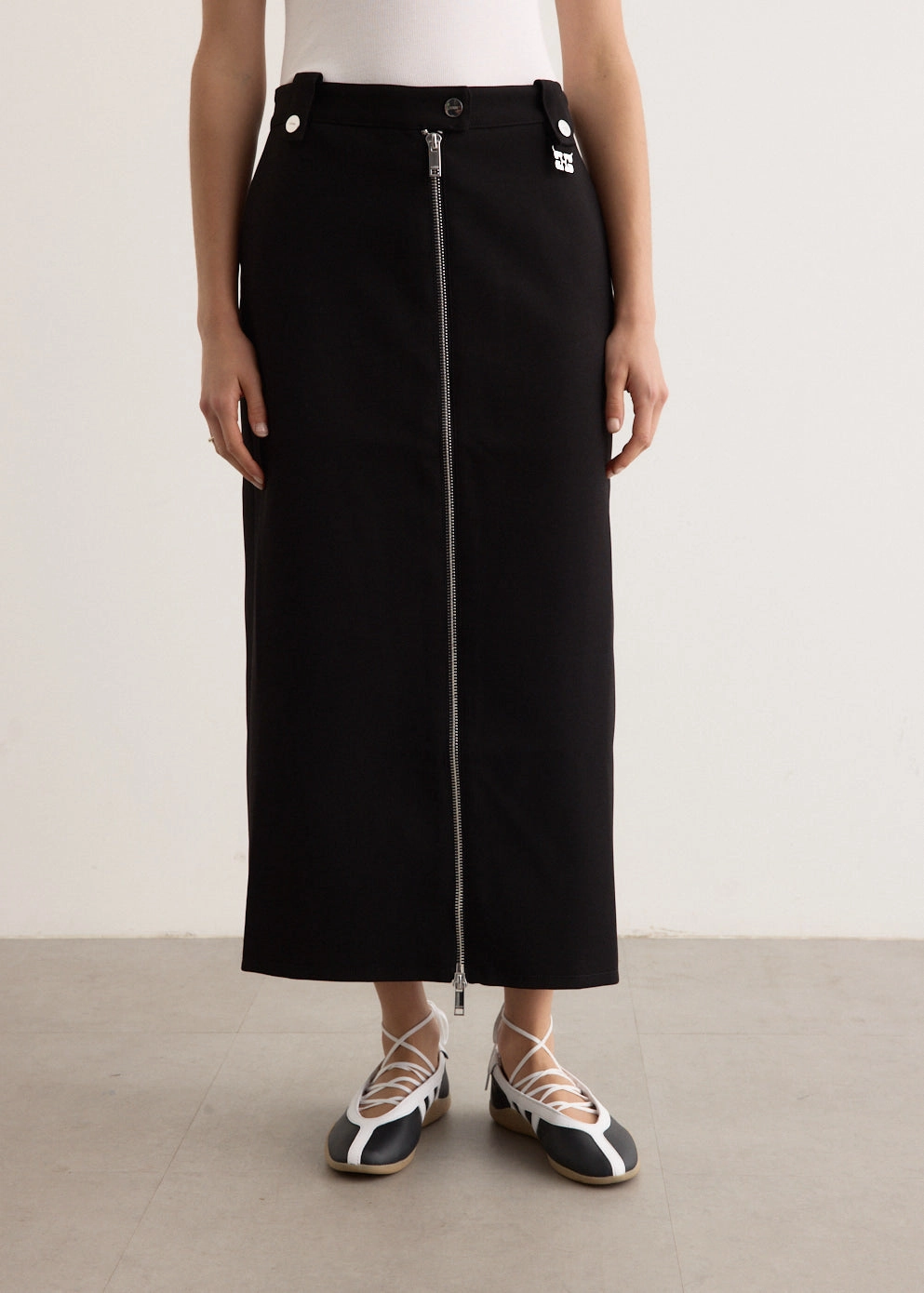 High Street Fashion Bonded Crepe Long Skirt