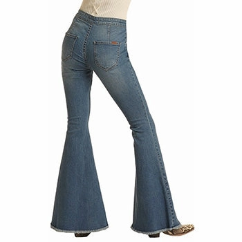 Rock & Roll Junior Fit High Rise Fashion Bell Flare Jeans Casual Elegance Casual Element