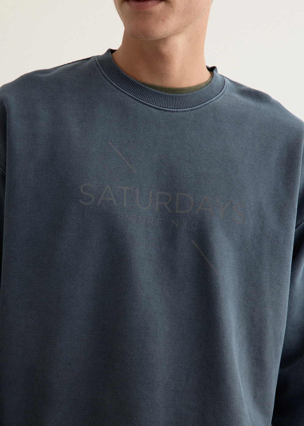 Bowery Pigment Dye Surf Sweatshirt Bio Based Textile Innovation Snuggly Knitwear