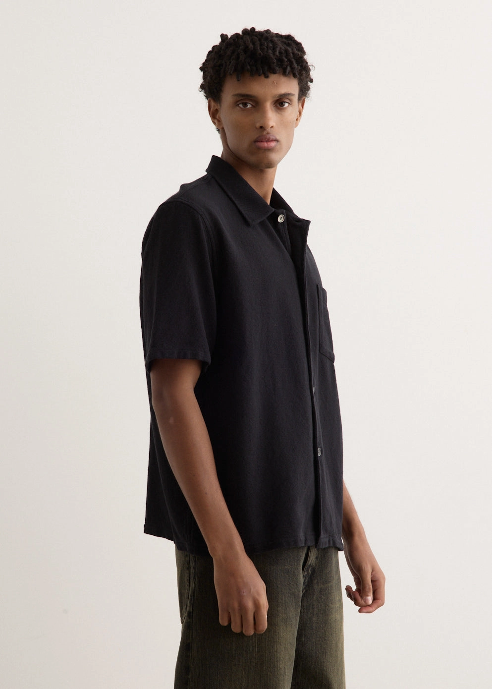 Soft touch finish Contemporary Design Box Shortsleeve Shirt