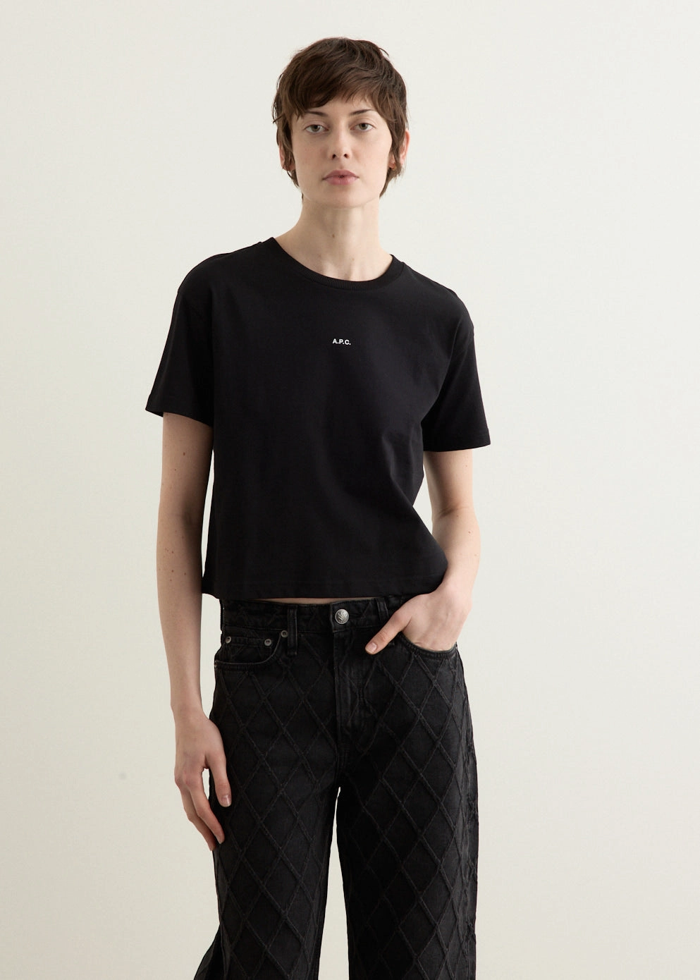 Boxy Micro Logo T-Shirt Temperature Regulating Comfy Design