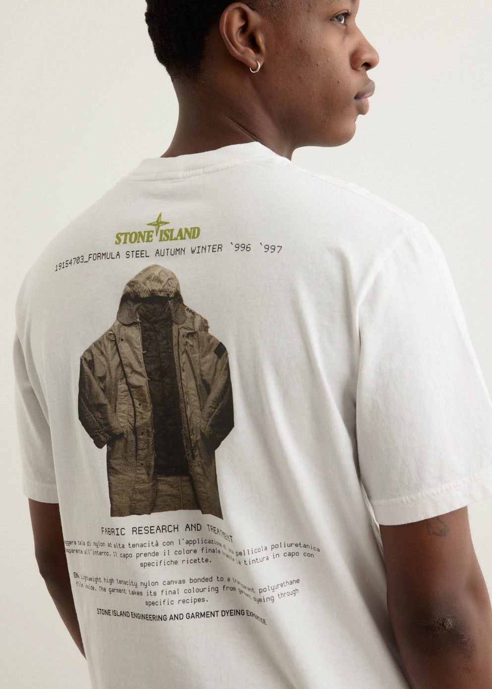 college Summer cool Archivo Formula Steel Print T-Shirt