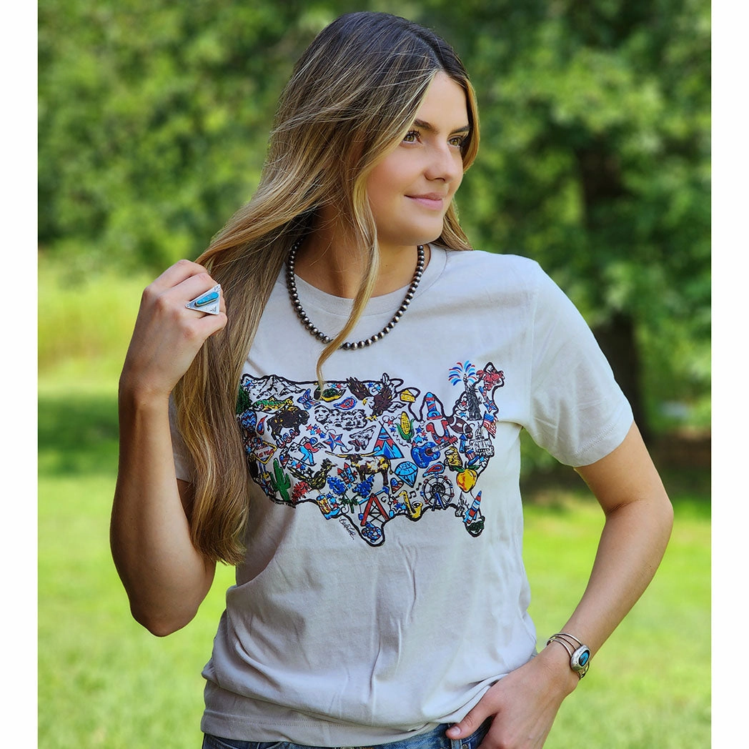 Foldable Cuff Design Bonded Seam Innovation USA Iconic Tee