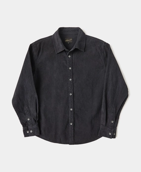 Regular Fit 11 Wale Corduroy Overshirt - Vintage Black Anti Odor Treatment