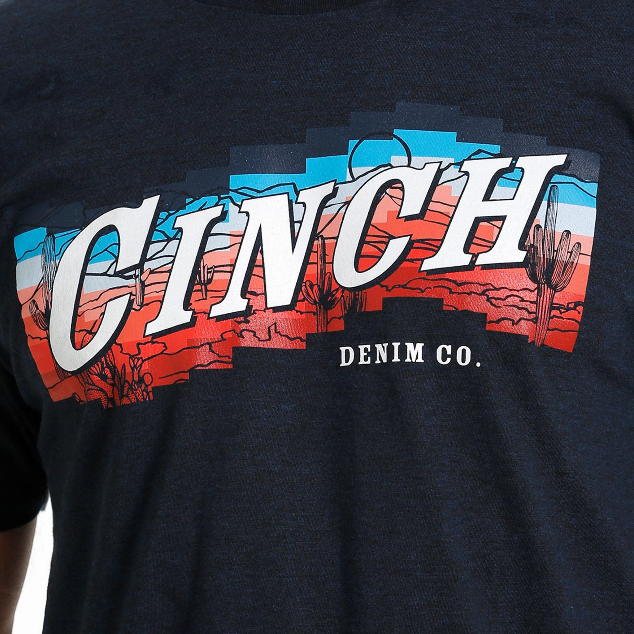 Edgy Design Cinch Men's Heather Navy Tee