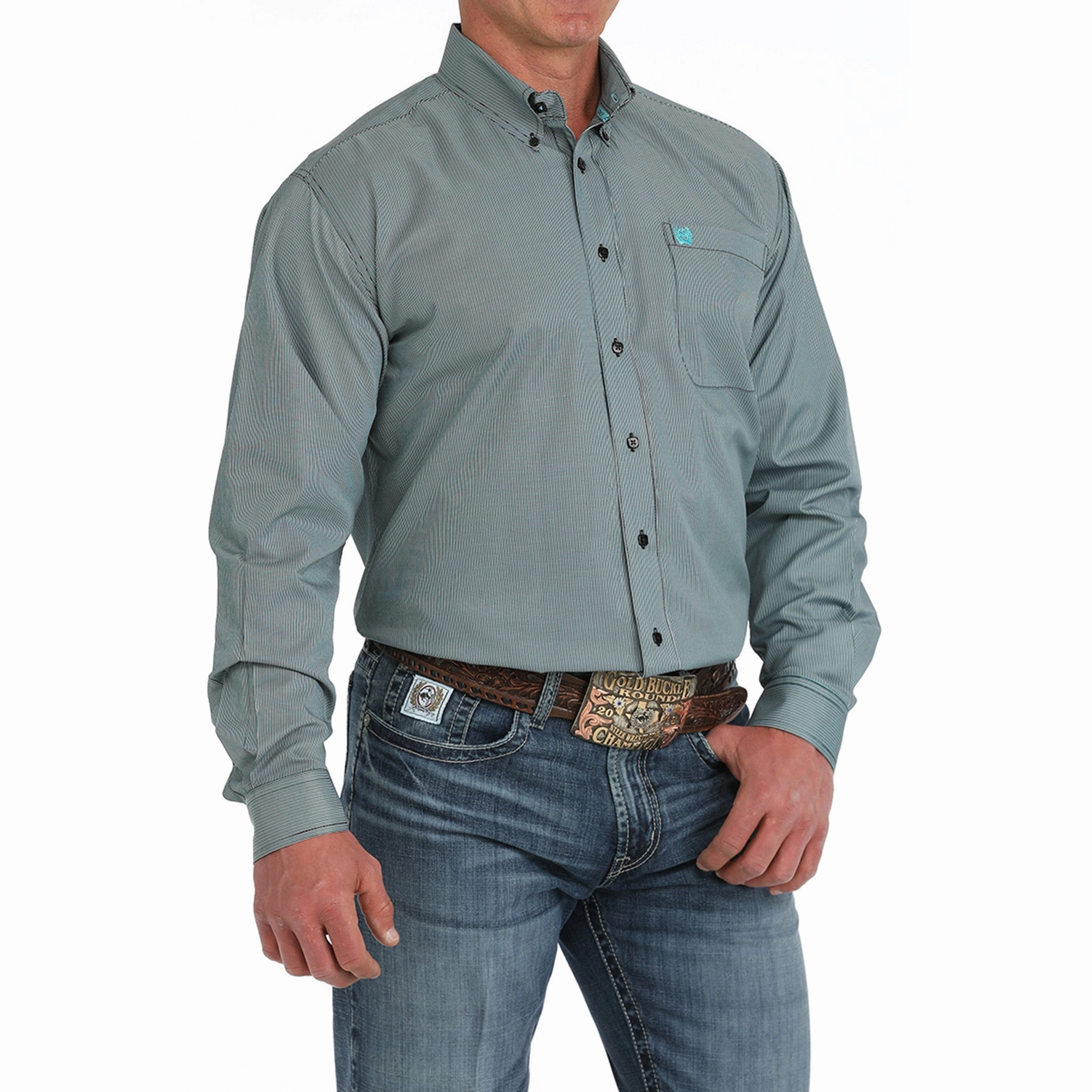 Perfect Wear Cinch Men's Tencel Striped Shirt