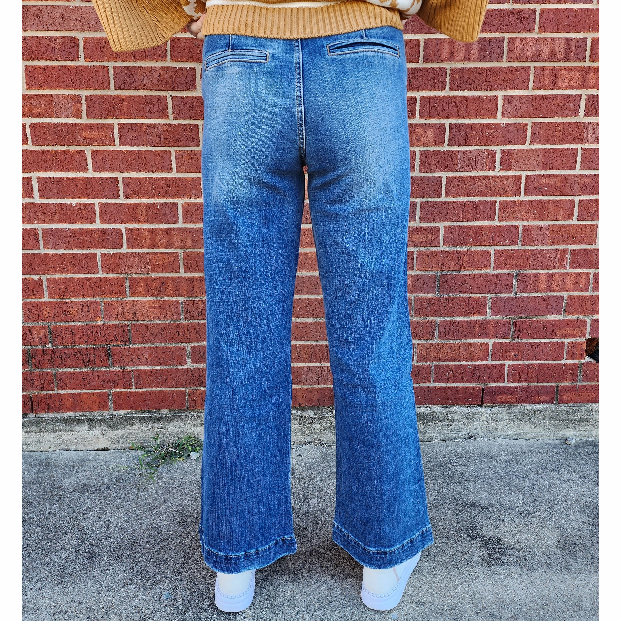 KanCan High Rise Wide Leg Trouser Comfortable Design Look