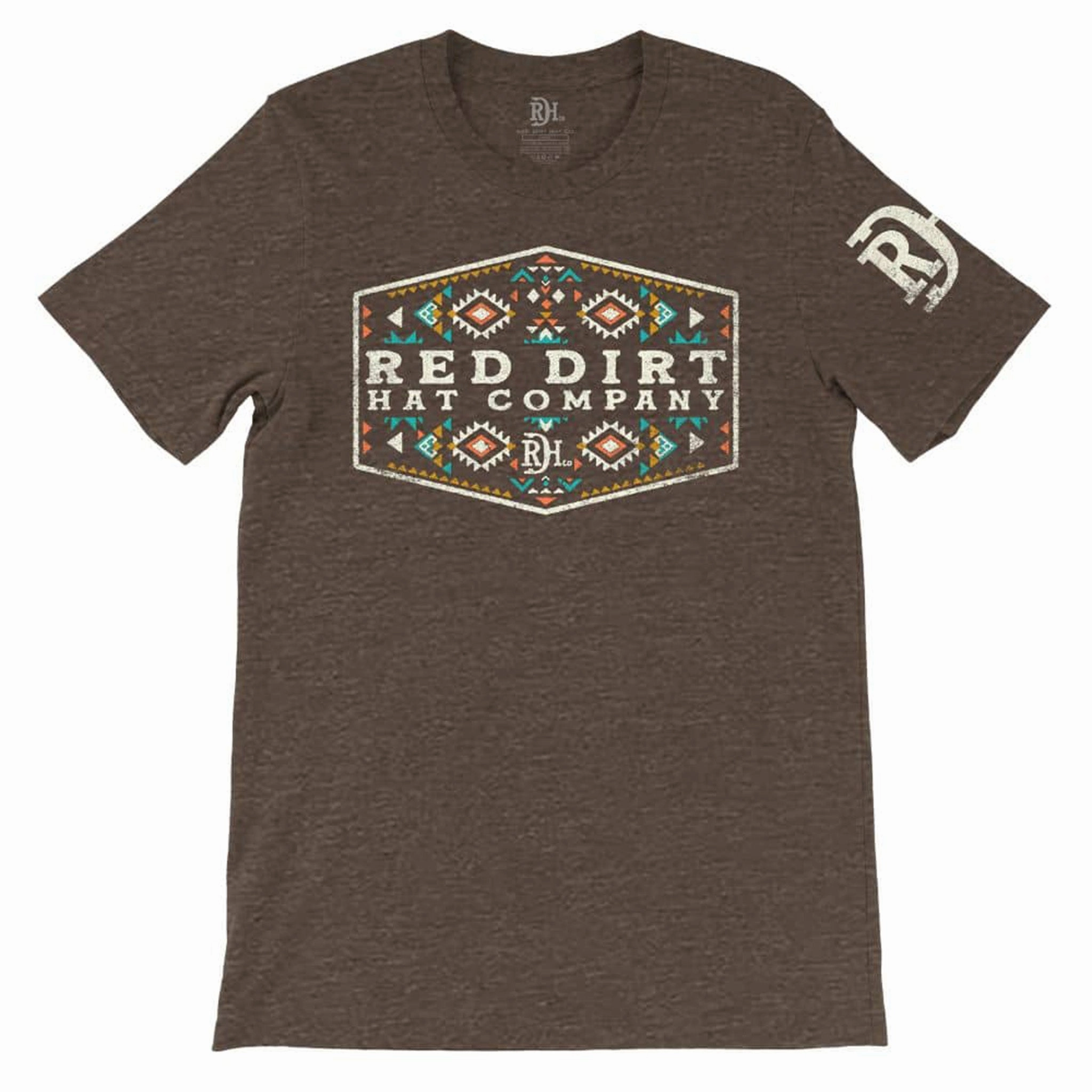 Red Dirt Men's Brown Cowboy Aztec Tee Military Inspired