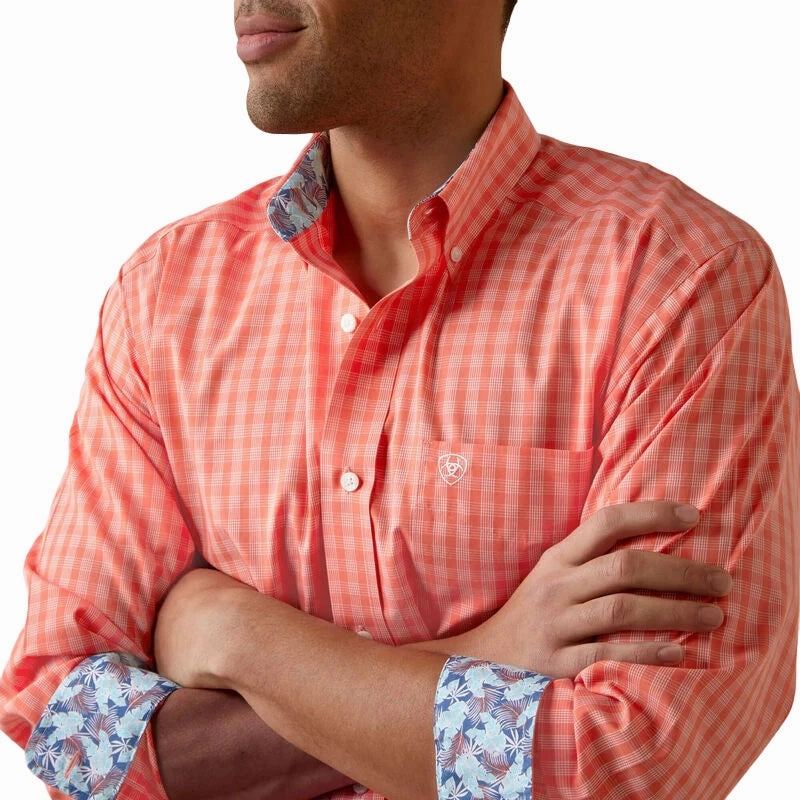 Minimal Look Compact Packing Ariat Men's Wrinkle Free Winston Fitted Long Sleeve