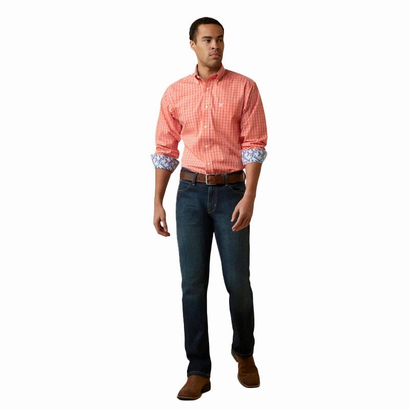 Ariat Men's Wrinkle Free Winston Fitted Long Sleeve Thermal regulation