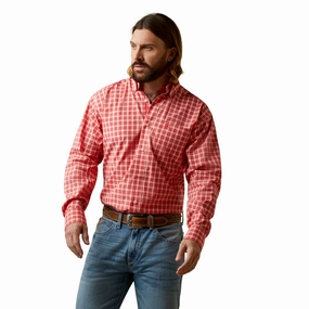 Airflow Ventilation System Luxurious Feel Ariat Men's Pro Series Oberon Poppy Red Shirt