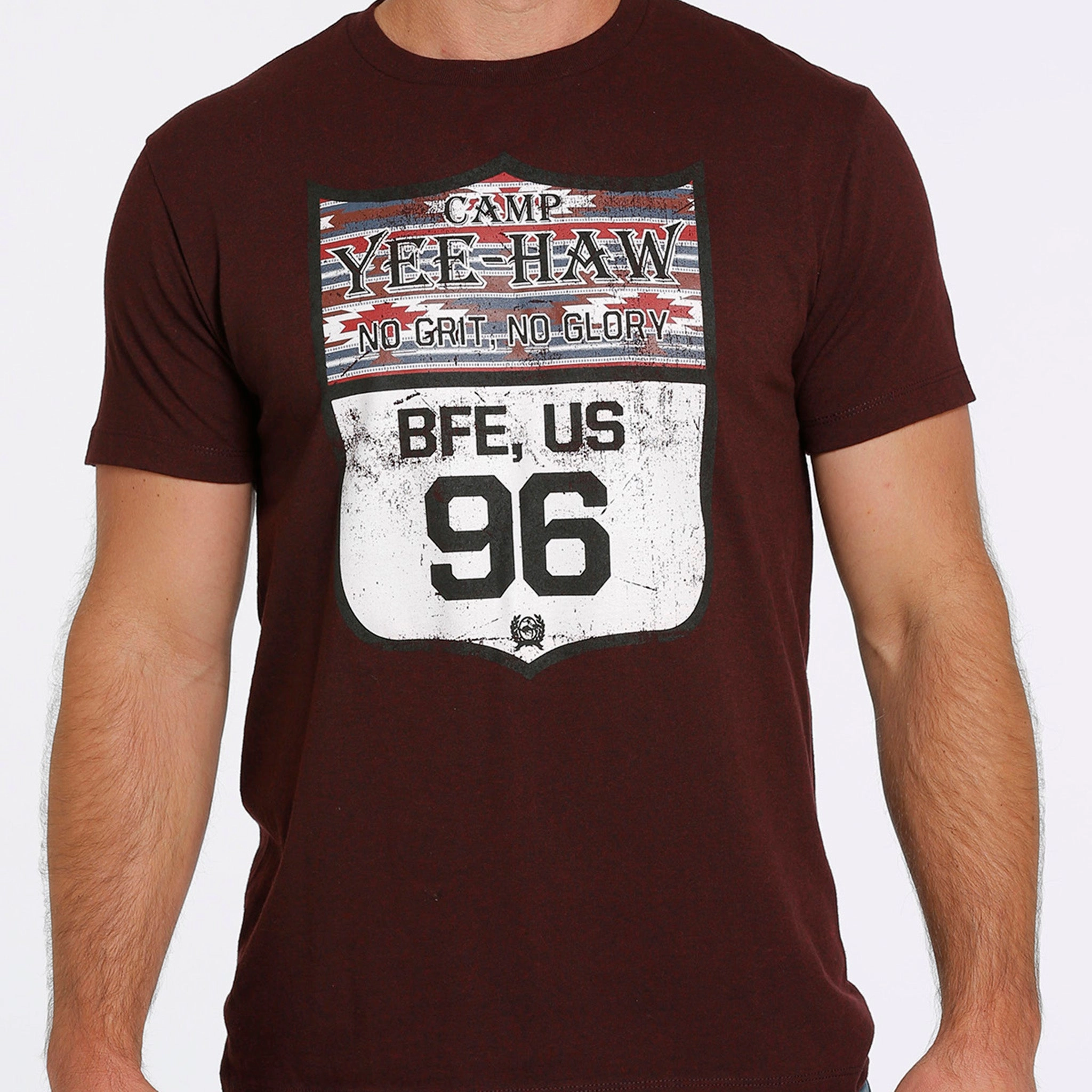 Cinch Burgundy Yee-Haw Tee All-Weather Ready
