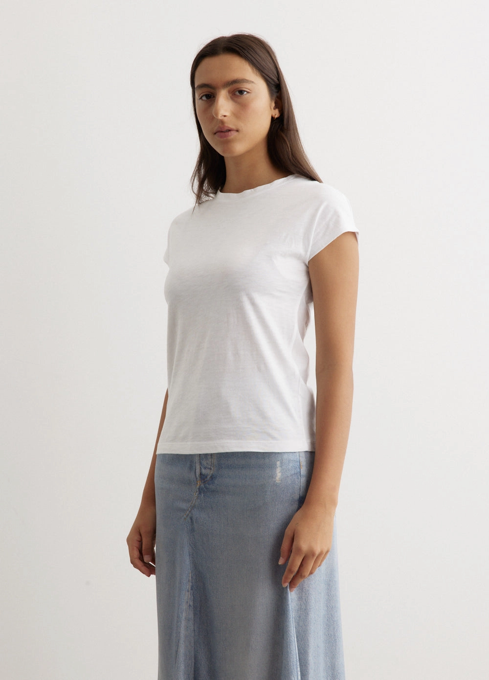 DurableStitching crew neck Slub Pleat T-Shirt