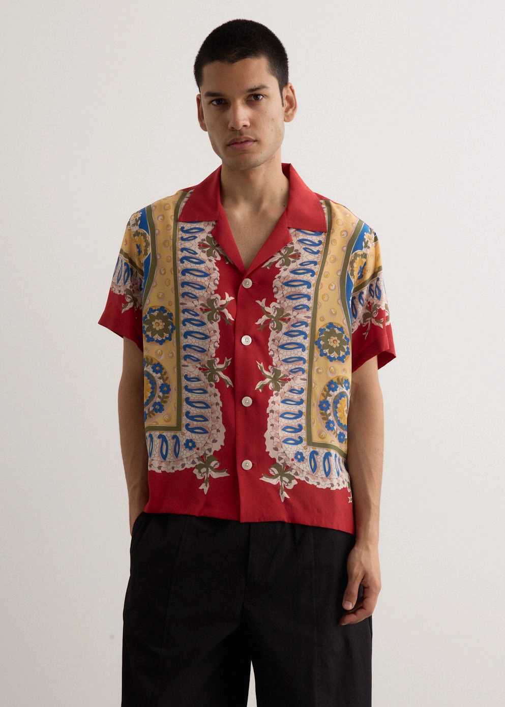 Ombre look Bricolage Short Sleeve Shirt
