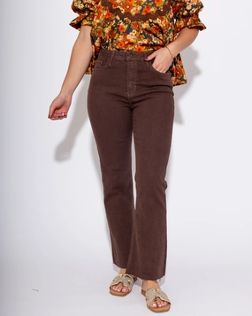 Classic Wear Party Look Brown Crop Flare Jeans