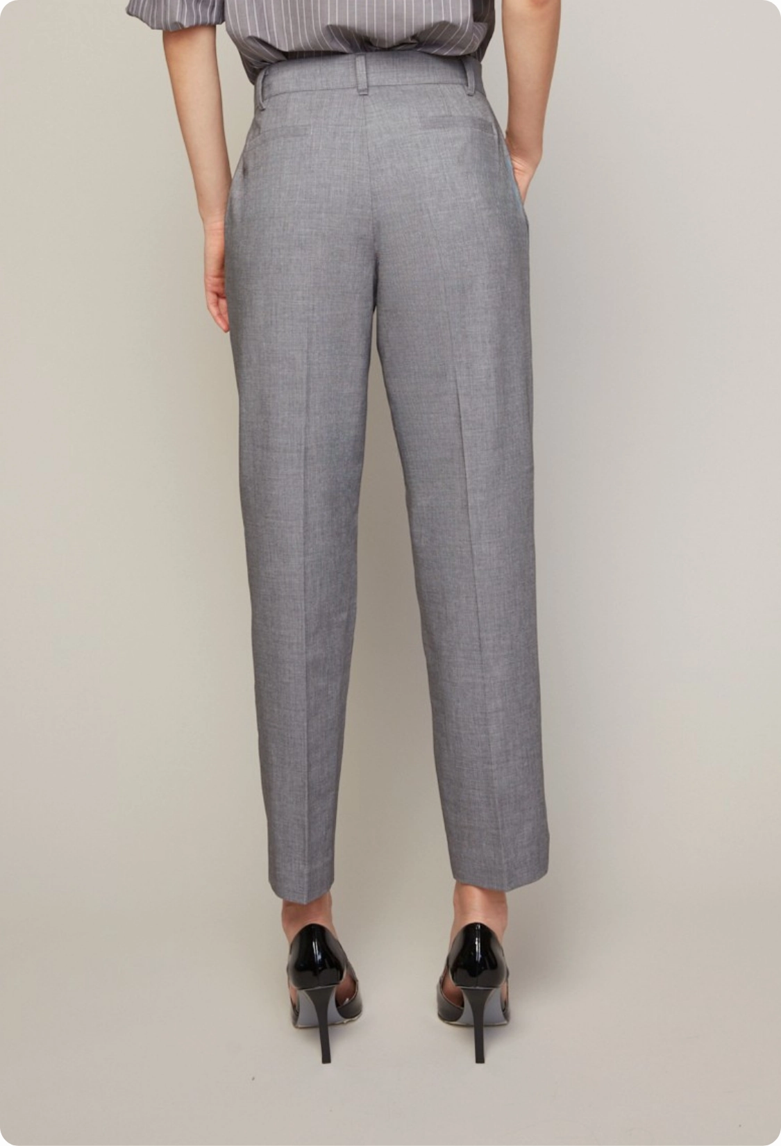 Eco Friendly Dye Process CompressionSupport Bruce Slim Leg Ankle Pant With Slit - Light Charcoal