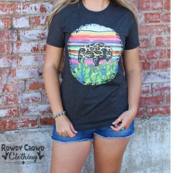 Black Serape Buffalo Tee Cool and Breezy Breathable mesh lining