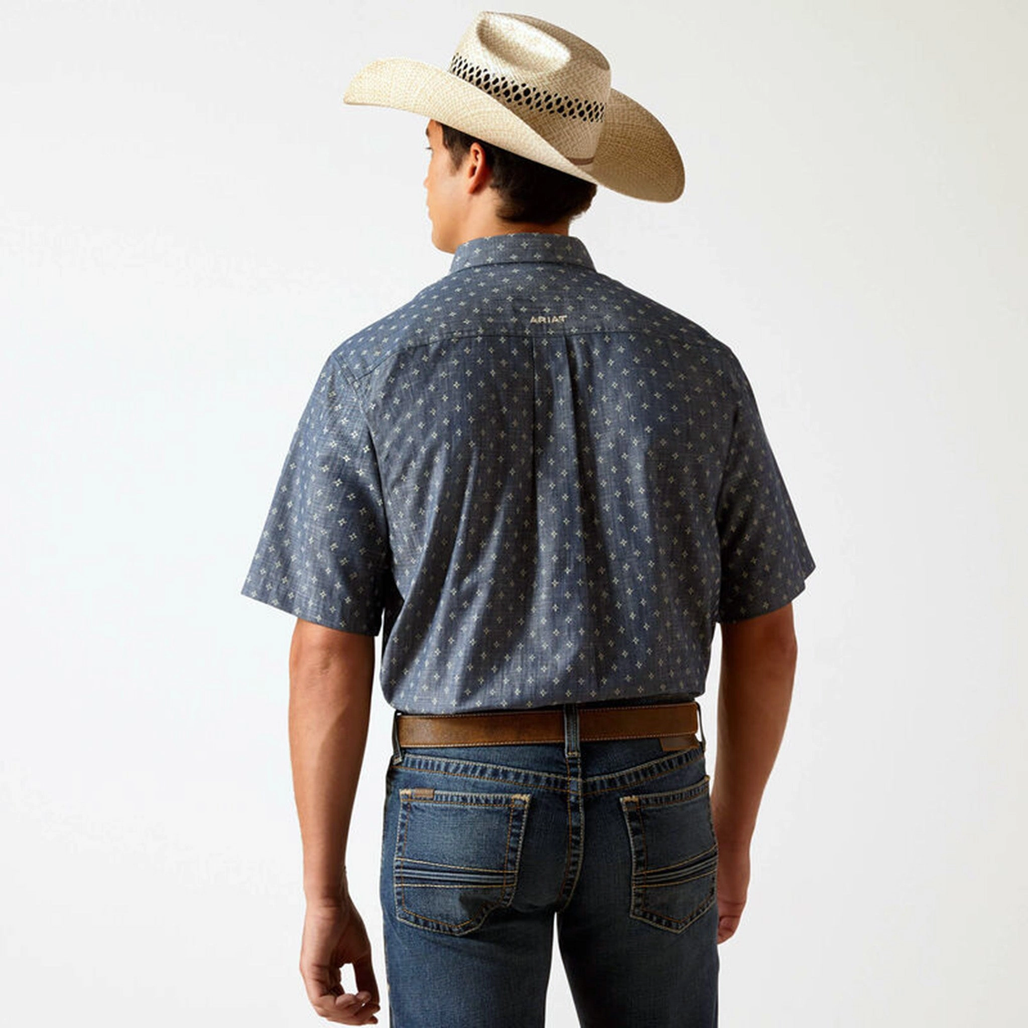 Ariat Men's Kace Short Sleeve Chambray Cooling Mesh Lining