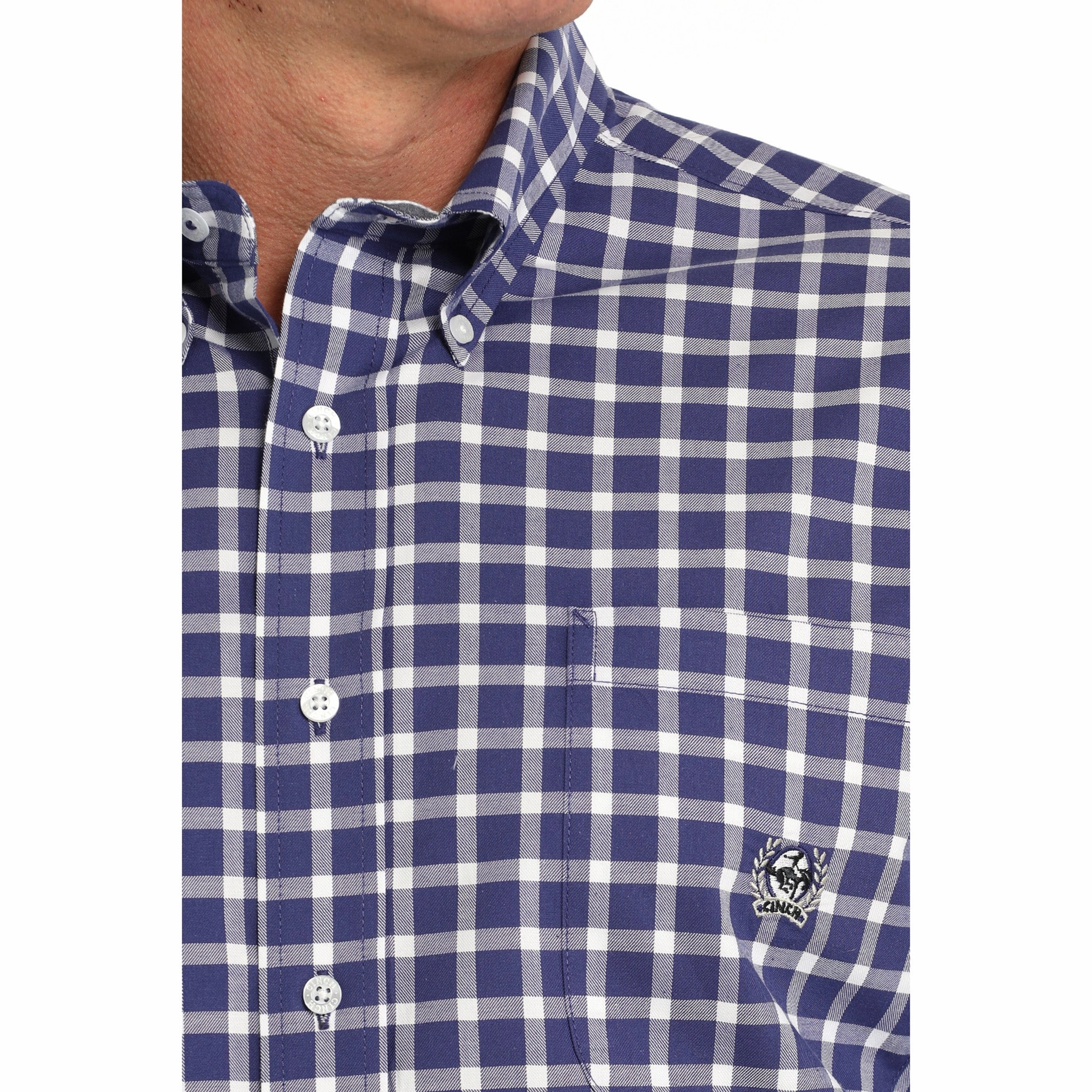 Modern Cut Cinch Men's Vintage Plaid Purple Shirt