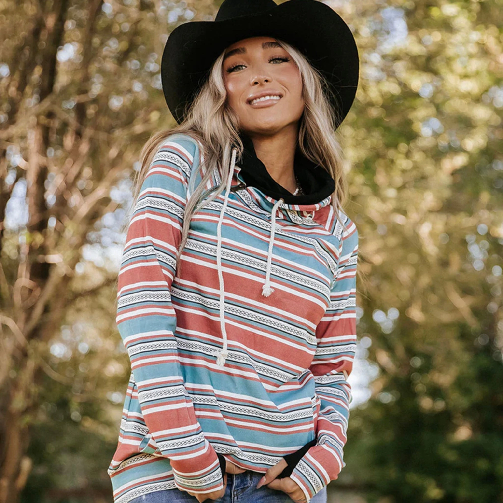 Ampersand Women's Lips Are Sealed Double Hoodie Waterproof Design