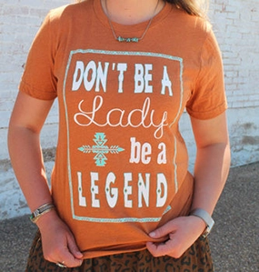 Burnt Orange Be A Legend Tee Resilient Elasticity