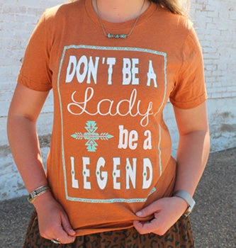Burnt Orange Be A Legend Tee Cooling Technology Trendy Look