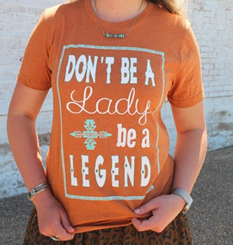 Burnt Orange Be A Legend Tee Multi Pocket Functional Design ContrastStitching