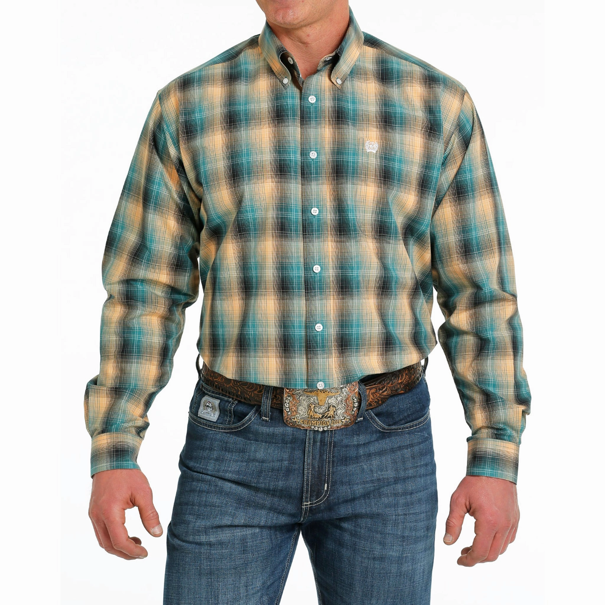 Seasonal Trend Cinch Men's Plaid Button-Down Western Shirt