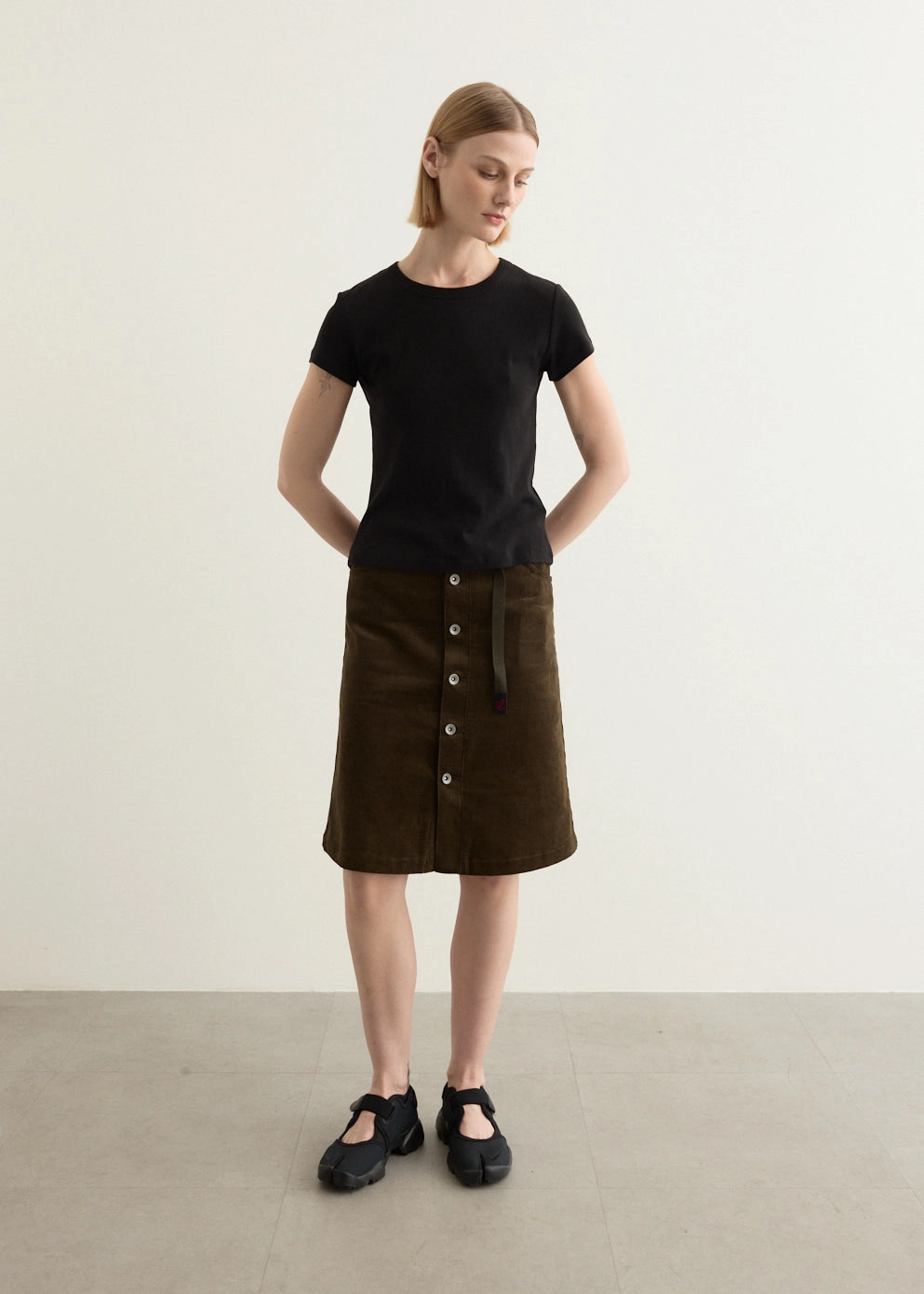 Classic Choice Buttoned Down Midi Skirt