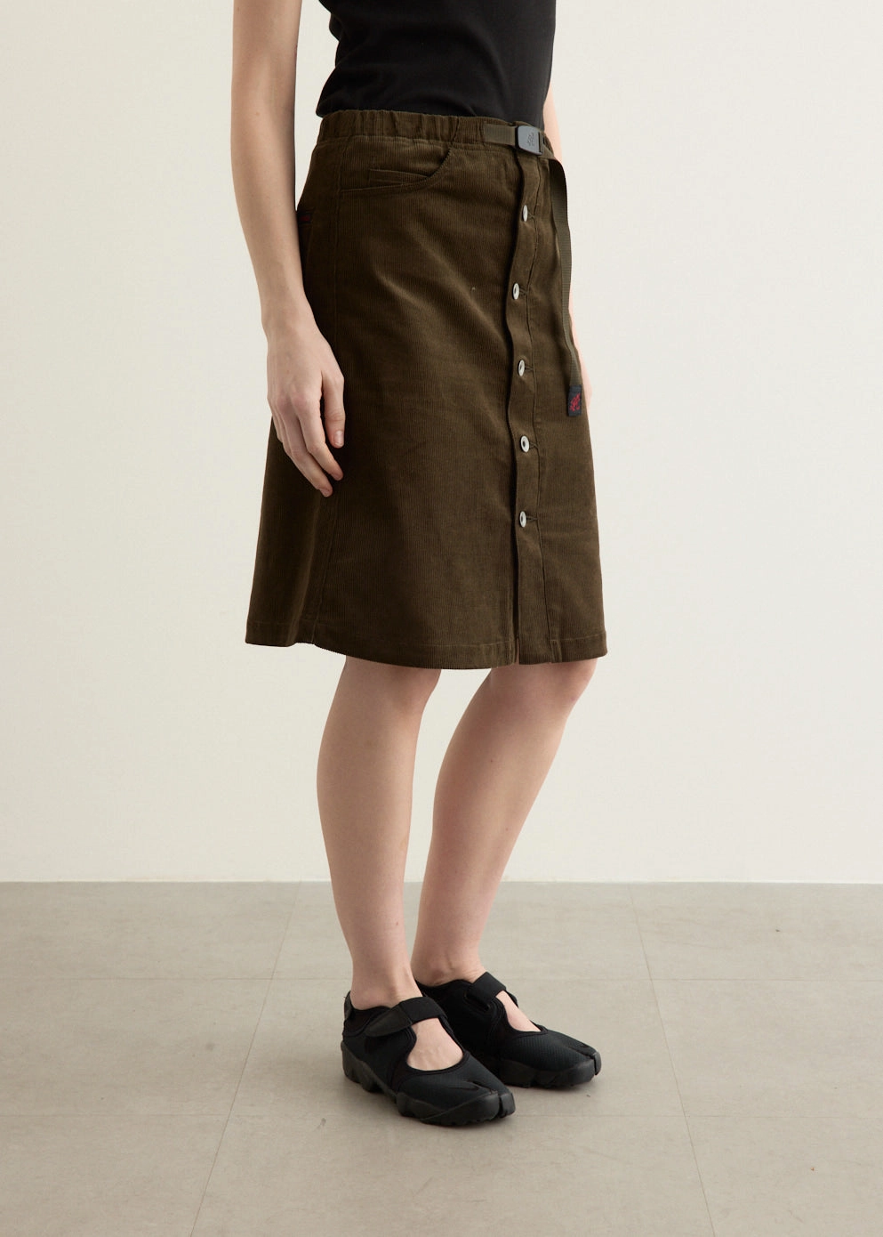 Neutrals Only Buttoned Down Midi Skirt