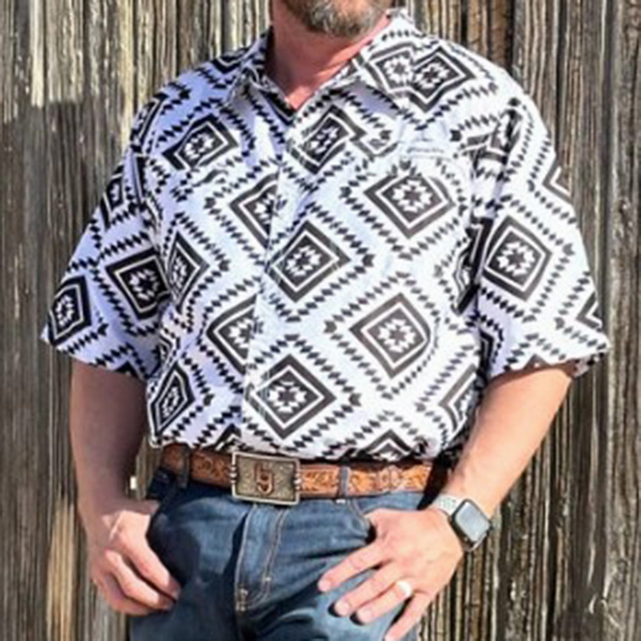 High-Quality Craftsmanship Cactus Alley Men's Aztec Doc Holiday Fishing Shirt
