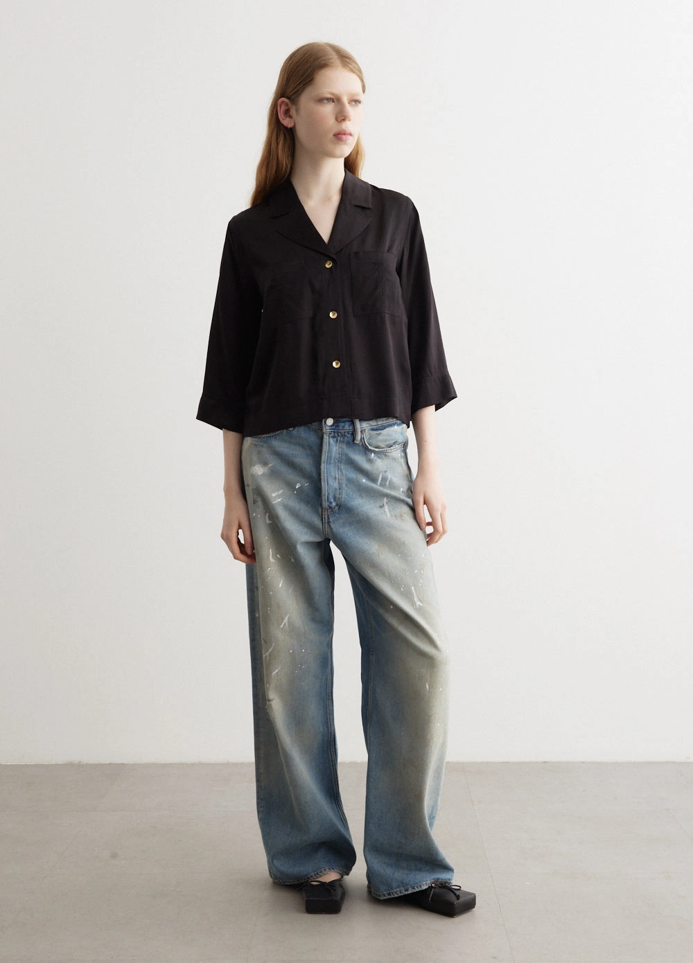 Flexible Movement Anti Pill Treatment Washed Satin Shirt