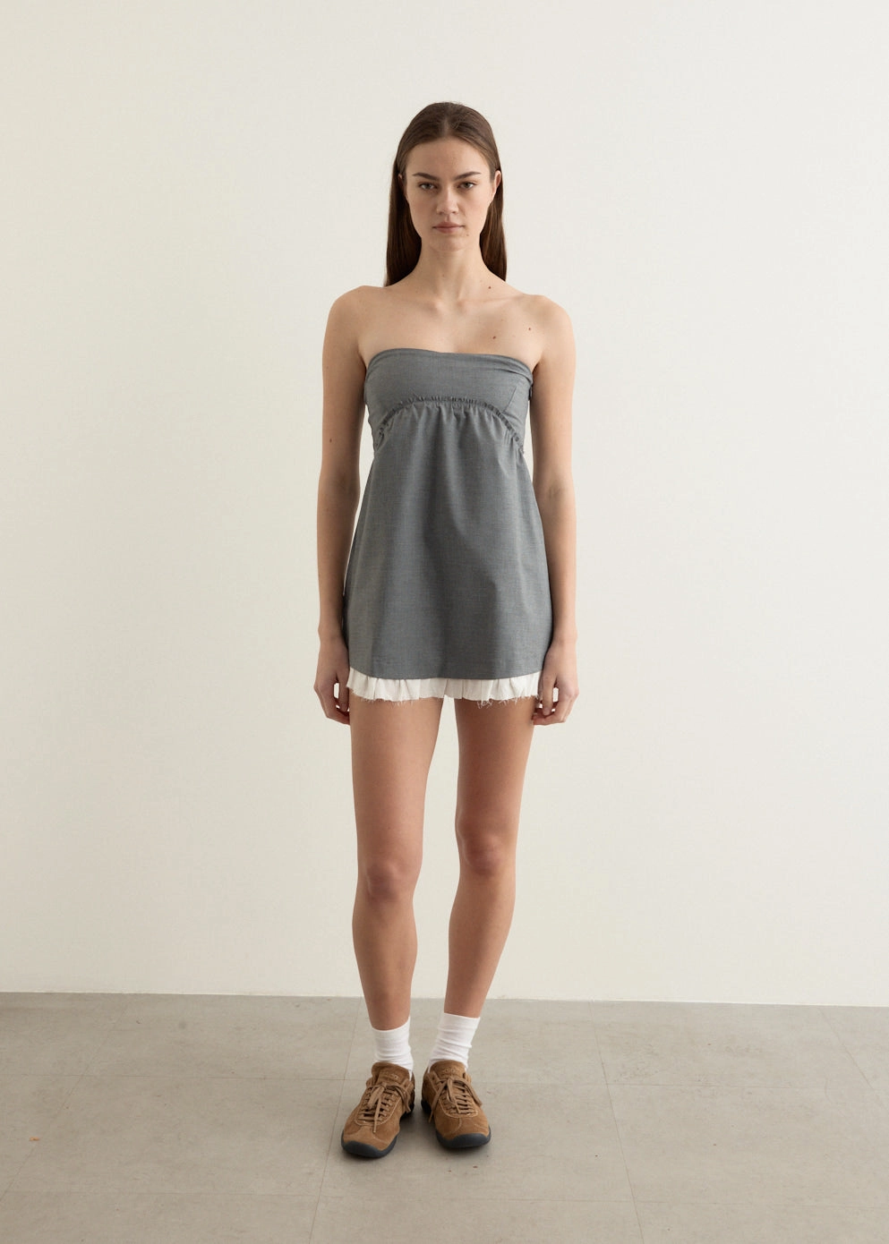 Candi Mini Dress Flexible Fabric Coffee Break