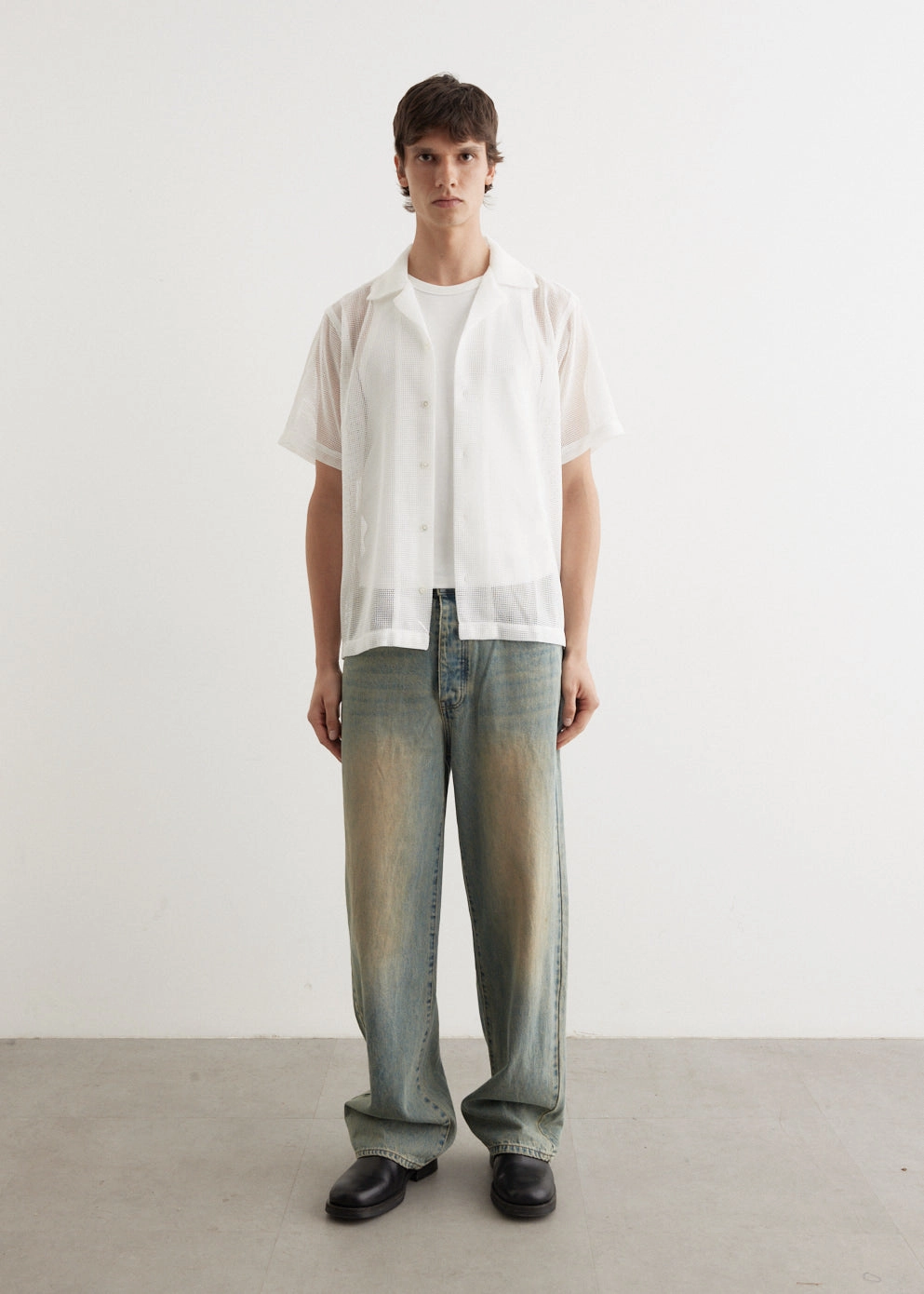 Trendy Outfit Canty Mesh Short Sleeve Shirt