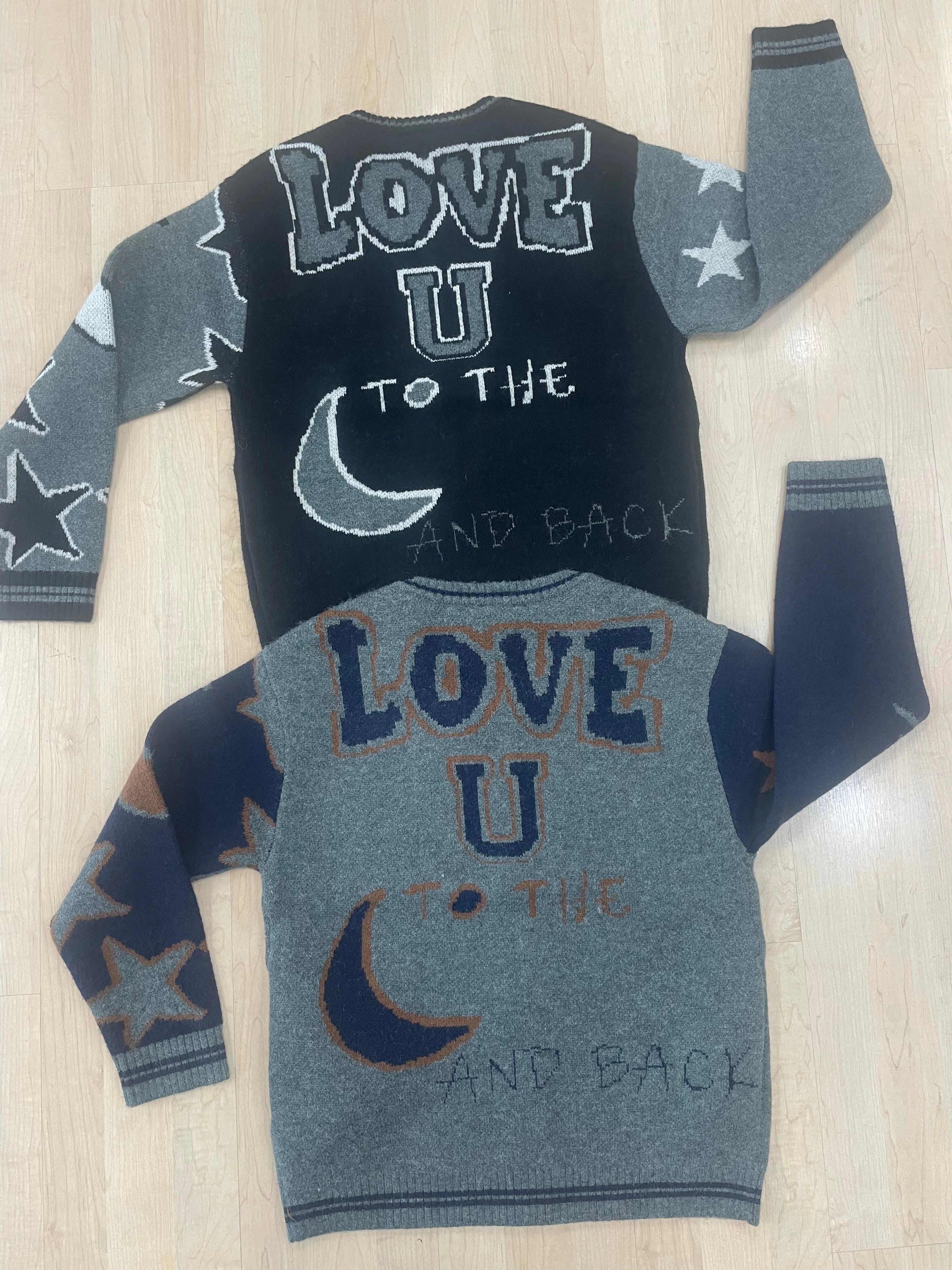 Carre Noir "LOVE U" To The Moon & Back Cardi- 2 Colors Tailored Seams BrushedInnerSurface
