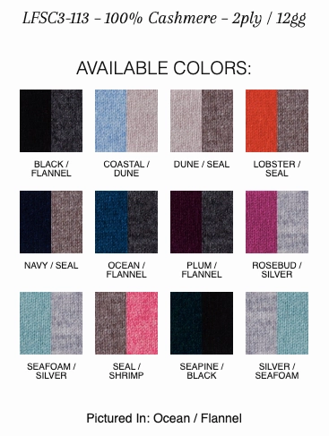 Layered Knit Cashmere Contrast Trim Crew Sweater