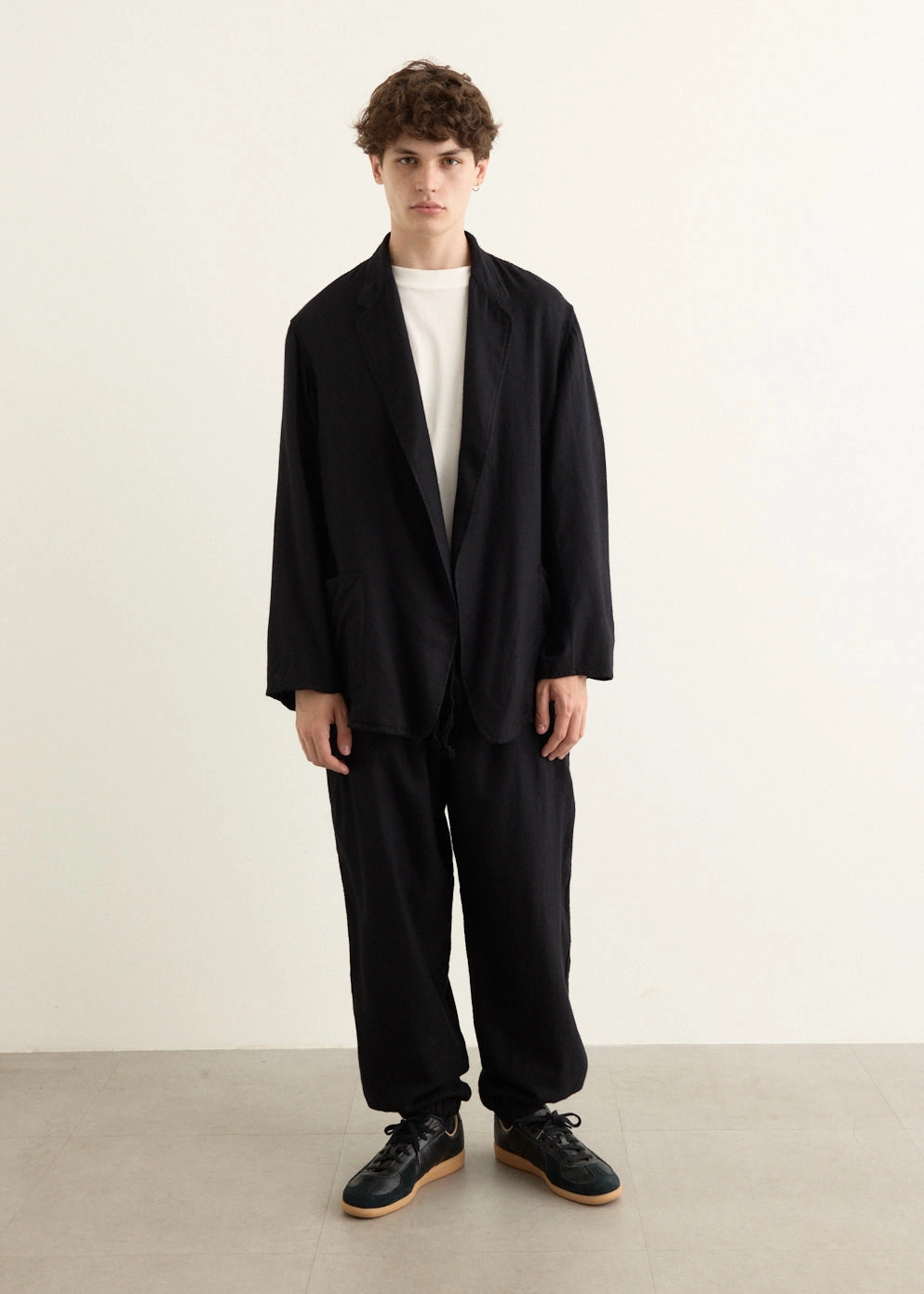 SustainableManufacturing Cashmere Silk Garment Dyed Drawstring Pants