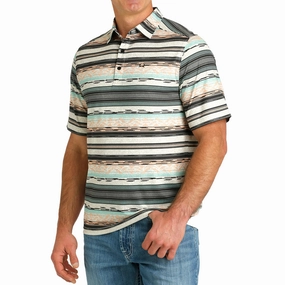 Trendy Fit Cinch Men's Aztec Short Sleeve Polo