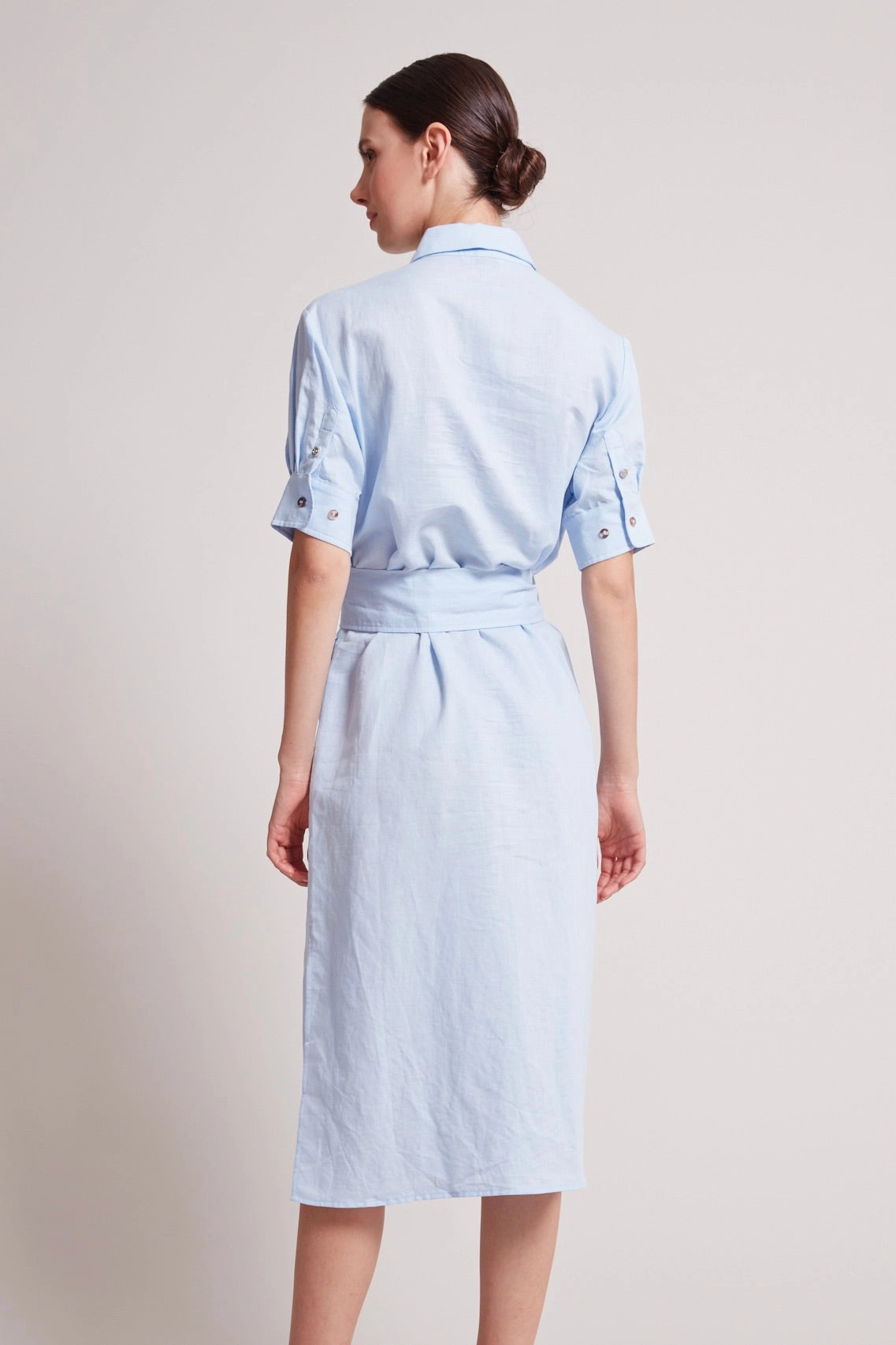 Randi Long Buttoned Shirt Dress - Skyway Relax Flex monochrome