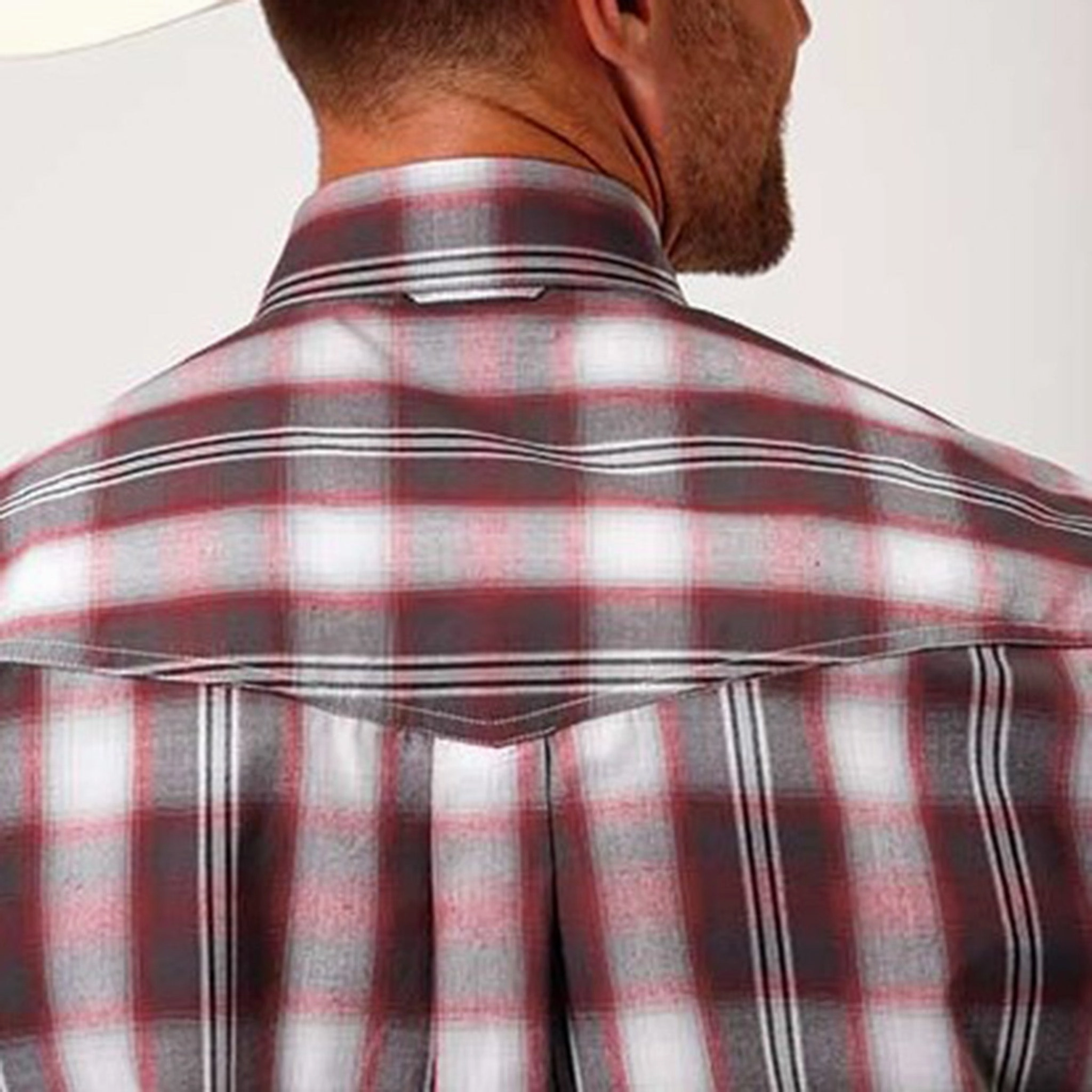 sporty wear Durable Stitching Roper Men's Red Barn Plaid Short Sleeve Shirt