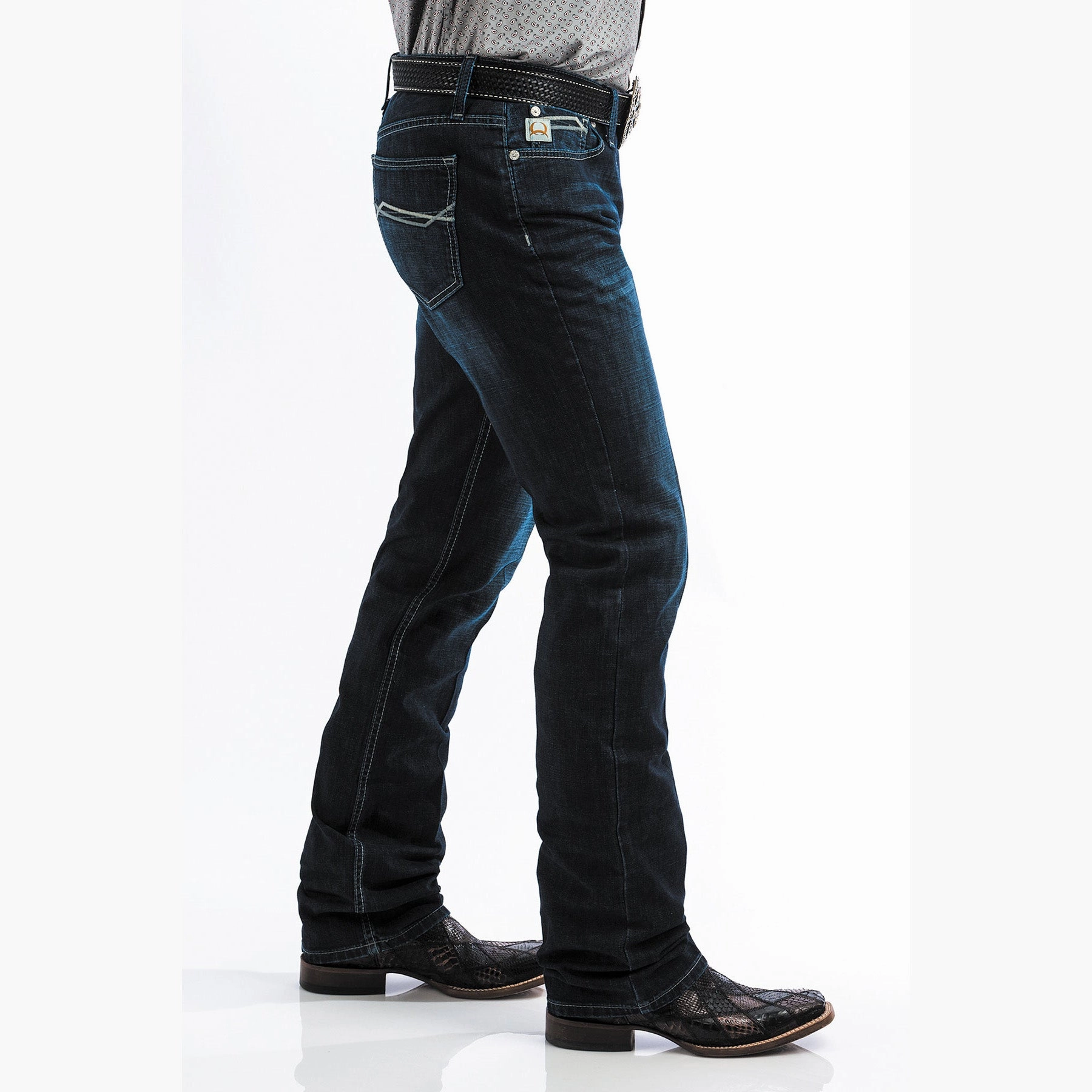 Fashion Lover Classic Wear Modern Minimalist Relax Mode Cinch Men's Dark Wash Performance Ian Jean