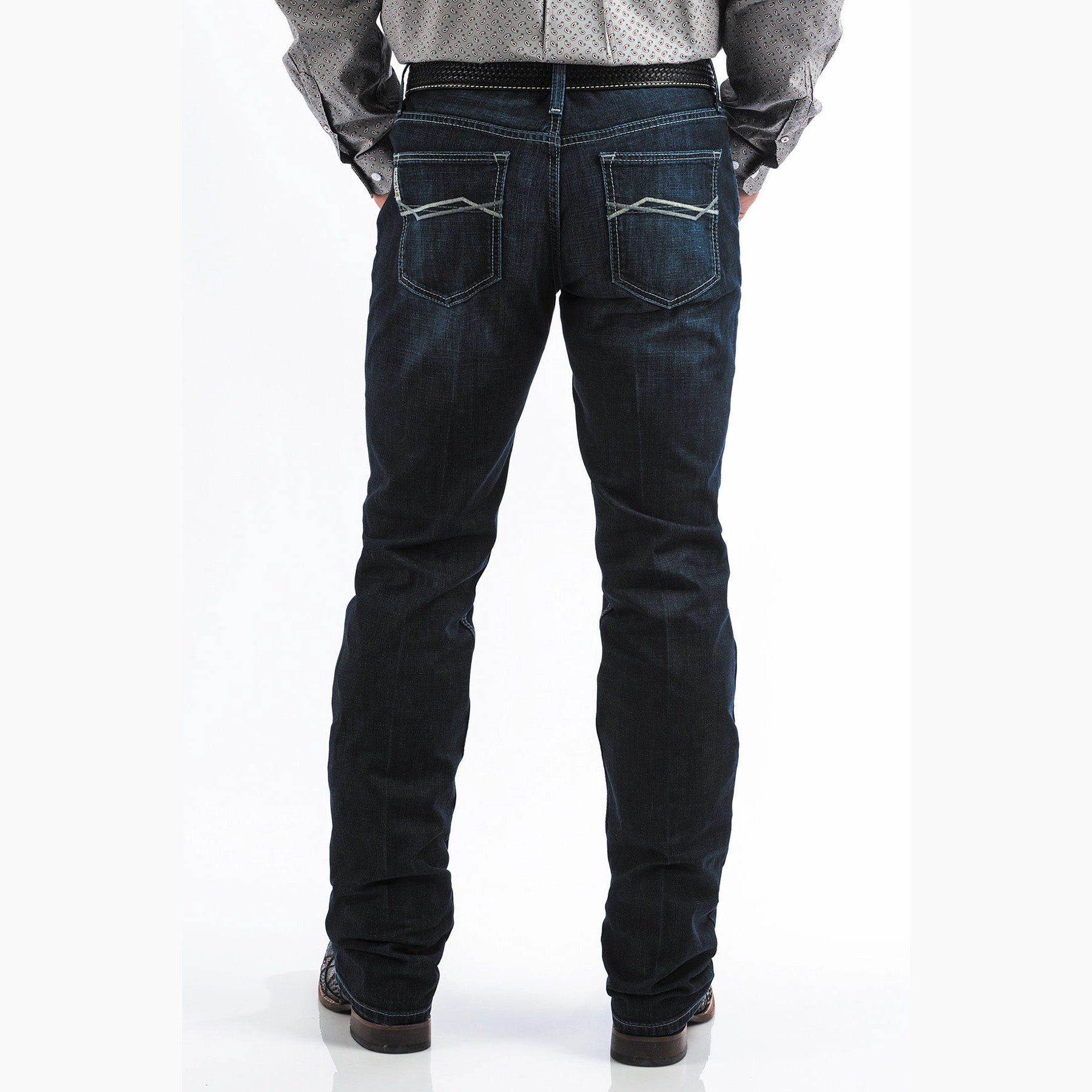 Cinch Men's Dark Wash Performance Ian Jean Double Layered Knees