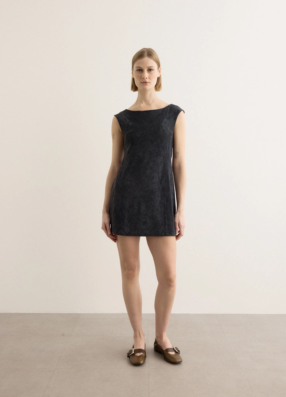 Velvet Tunic Mini Dress Pure Stitch