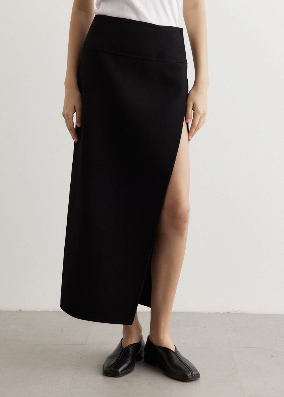 Leather Look Comfort Wear Double Cloth Hard Twist Carsey Hand Sewn Skirt