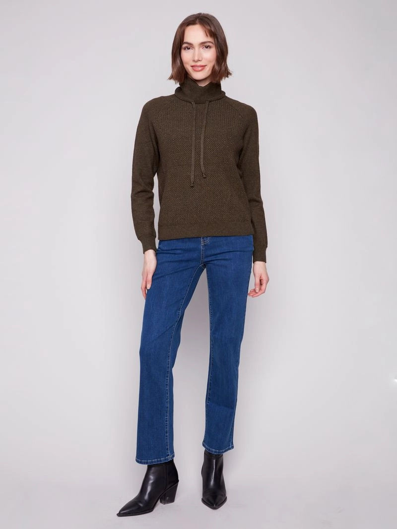 Charlie B. Spruce Textured Cowl High Thread Count Cotton Bohemian style