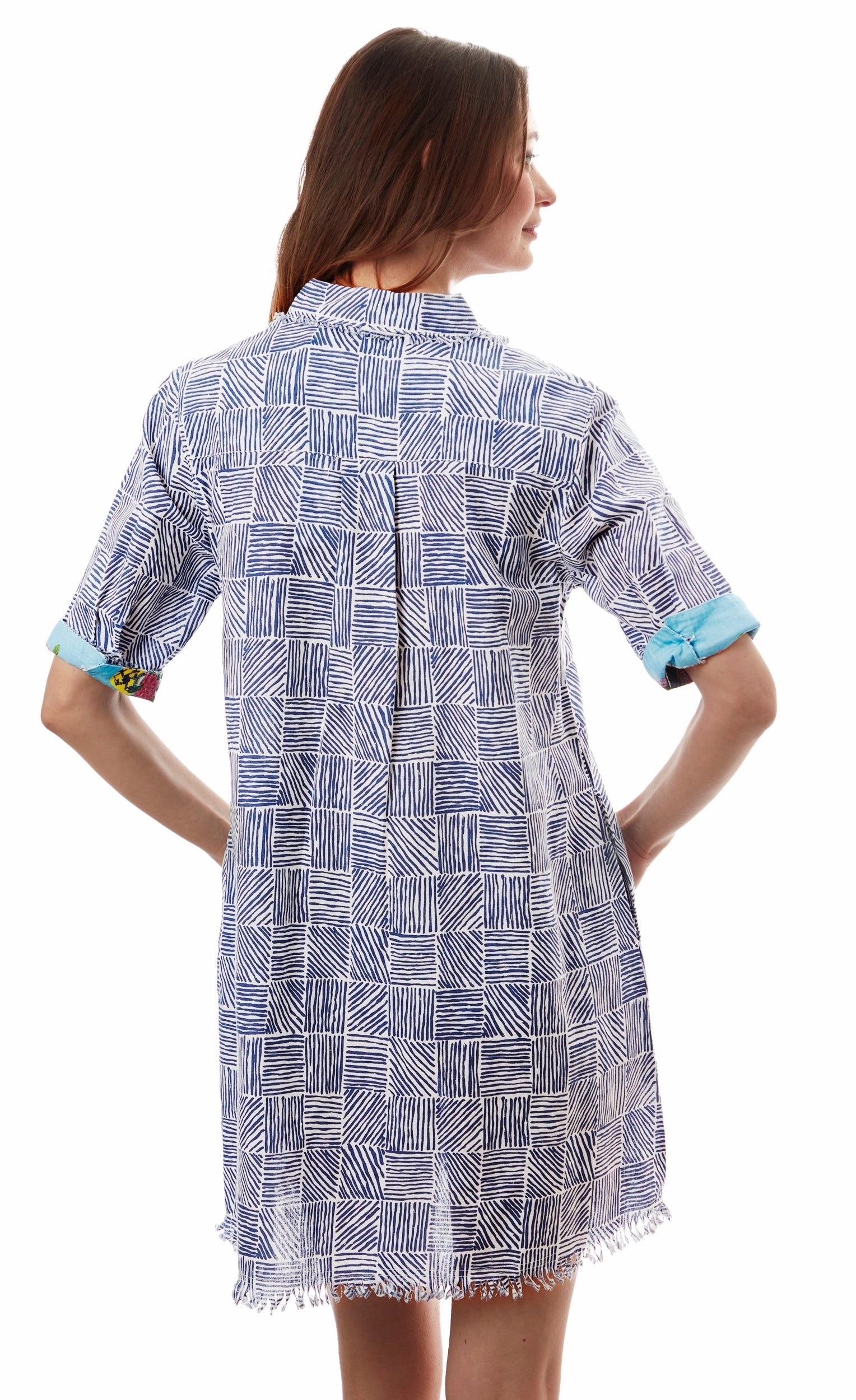 Knit Cool Chatham Dress - Criss Cross Print