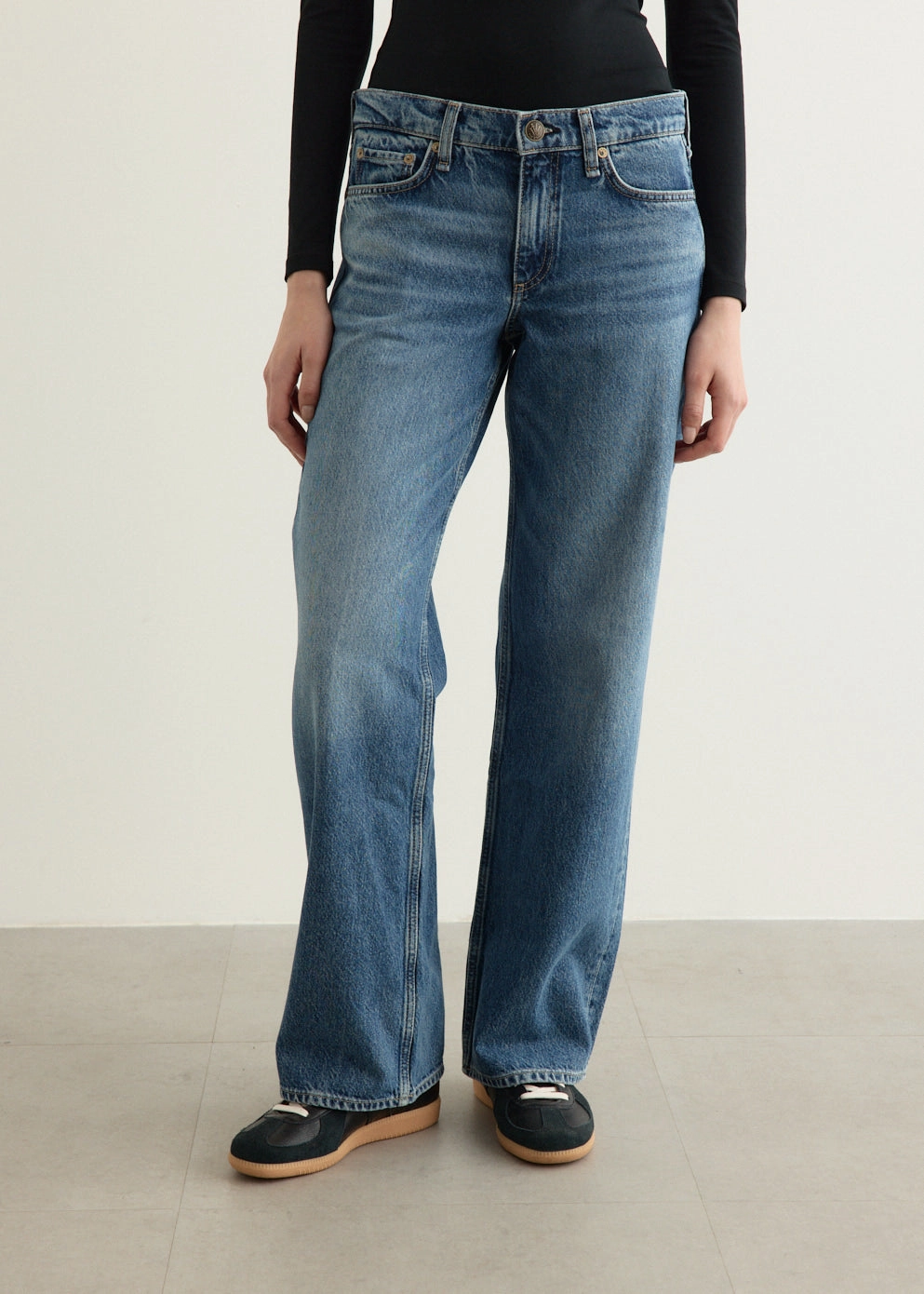 All weather Saige Low Rise Full Relaxed Straight Jeans