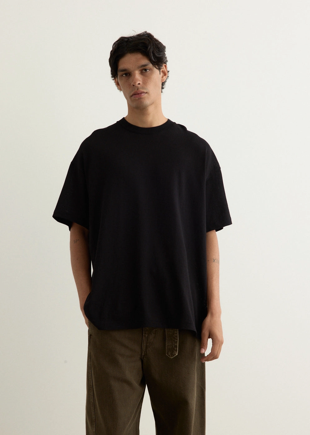 High Density Weave Pre Shrunk Cotton Cotton Mesh Short-Sleeve T-Shirt