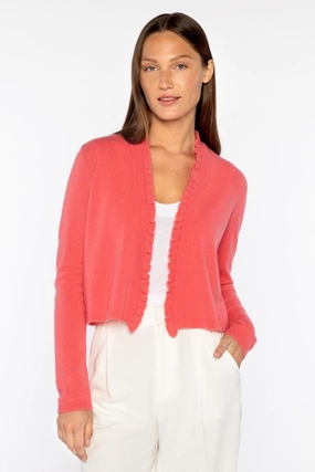 Ruffle Trim Cardigan Timeless Layering